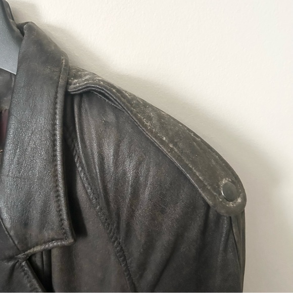 Vintage Wilson Leather Adventure Bond Leather Belted Trench Coat - Picture 4 of 10